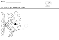 Je dessine les bulles du poisson Arc-en-ciel en respectant le sens du trac inverse des aiguilles d une montre