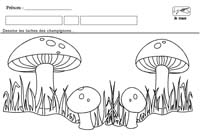 Je dessine les tches des champignons
