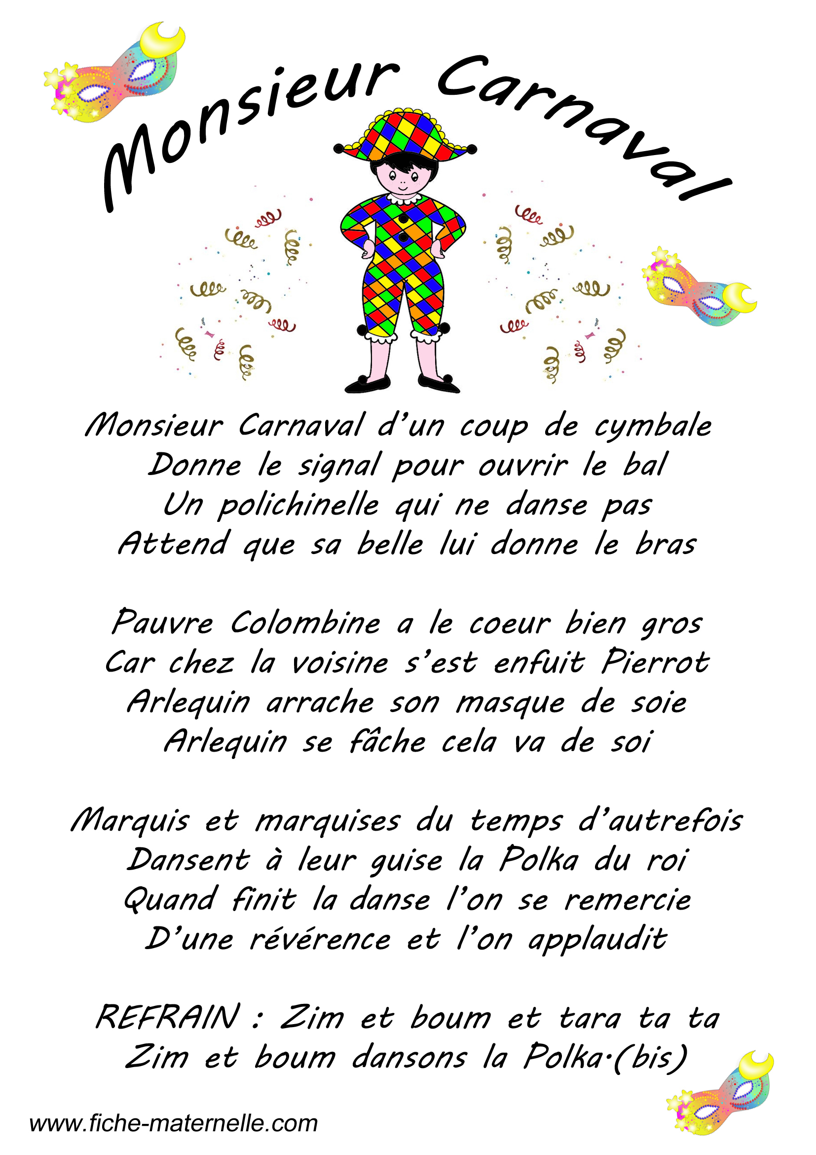 Chanson Monsieur Carnaval