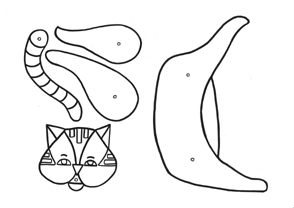 Obtenir un chaton en volume par d�coupage et assemblage