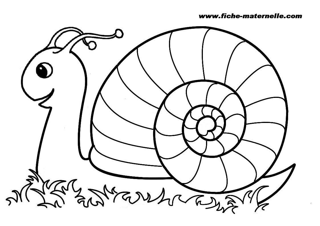 Belle Coloriage Escargot Avec Cartable