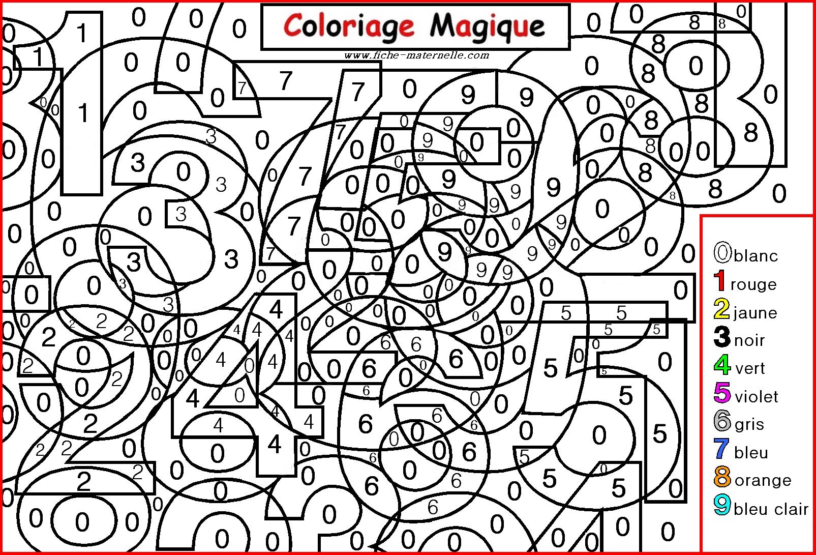 coloriage magique chiffres