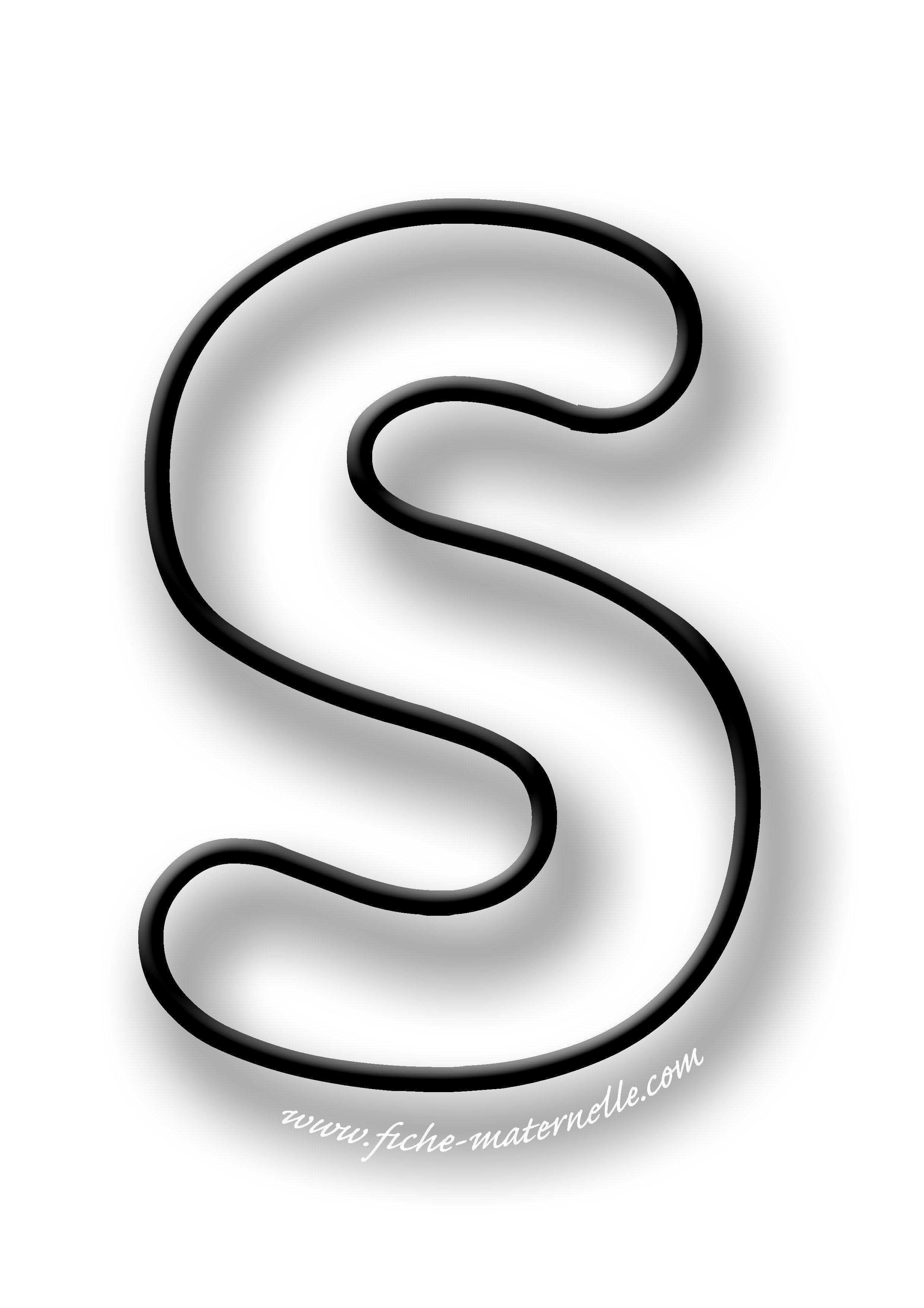 Coloriage de la lettre S