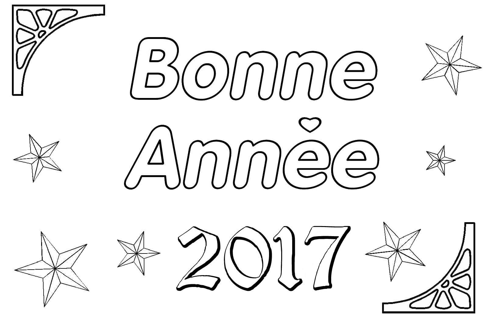 Colorier les mots bonne année 2016