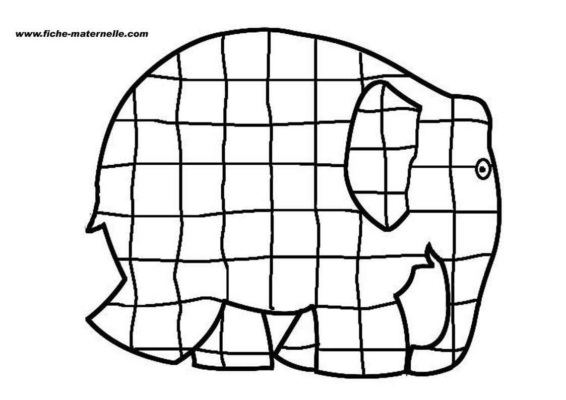 Template Of Elmer The Elephant