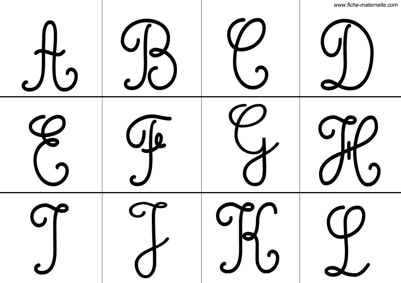 modele de lettre en majuscule