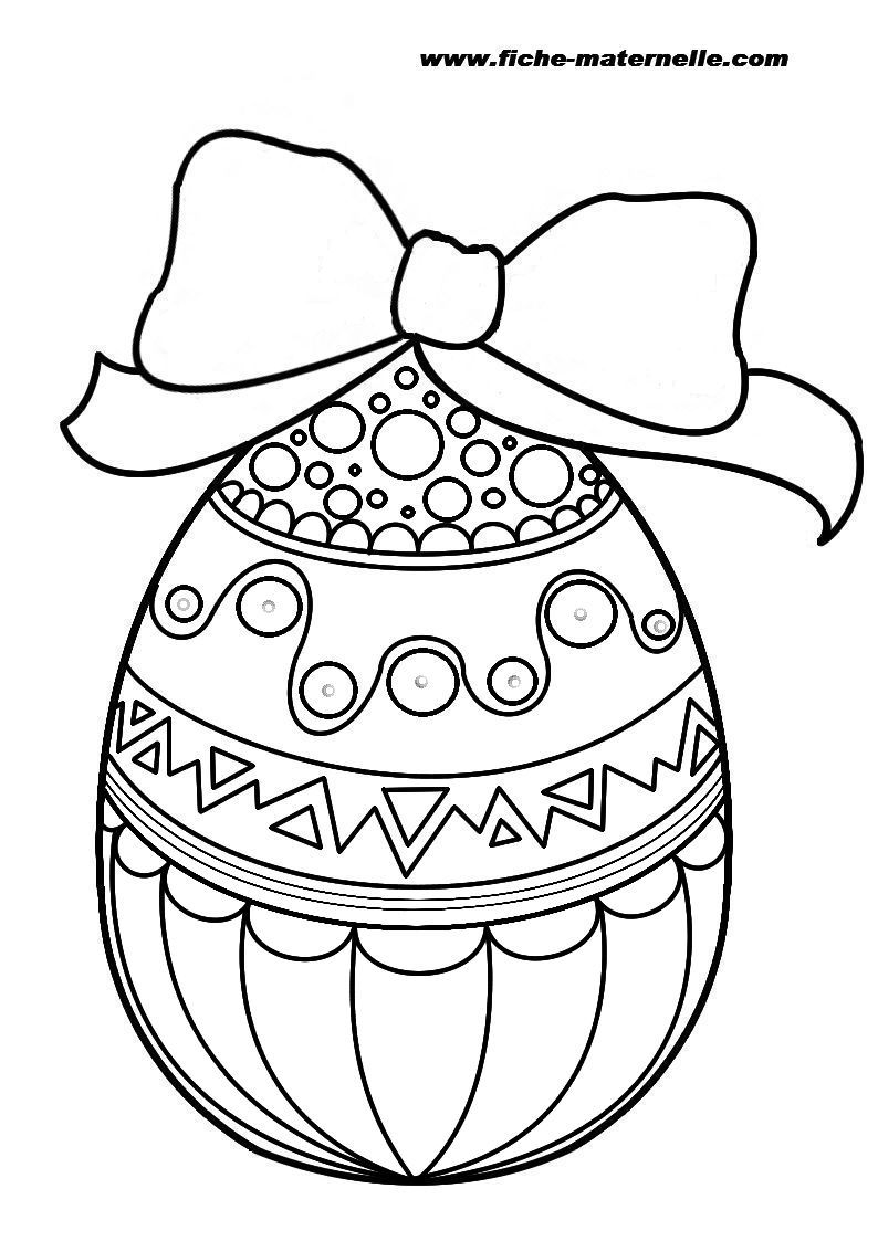Coloriage Oeufs De Paques A Decorer