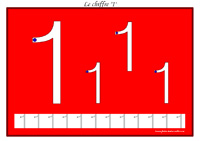 Exercice pour apprendre  tracer le chiffre 1