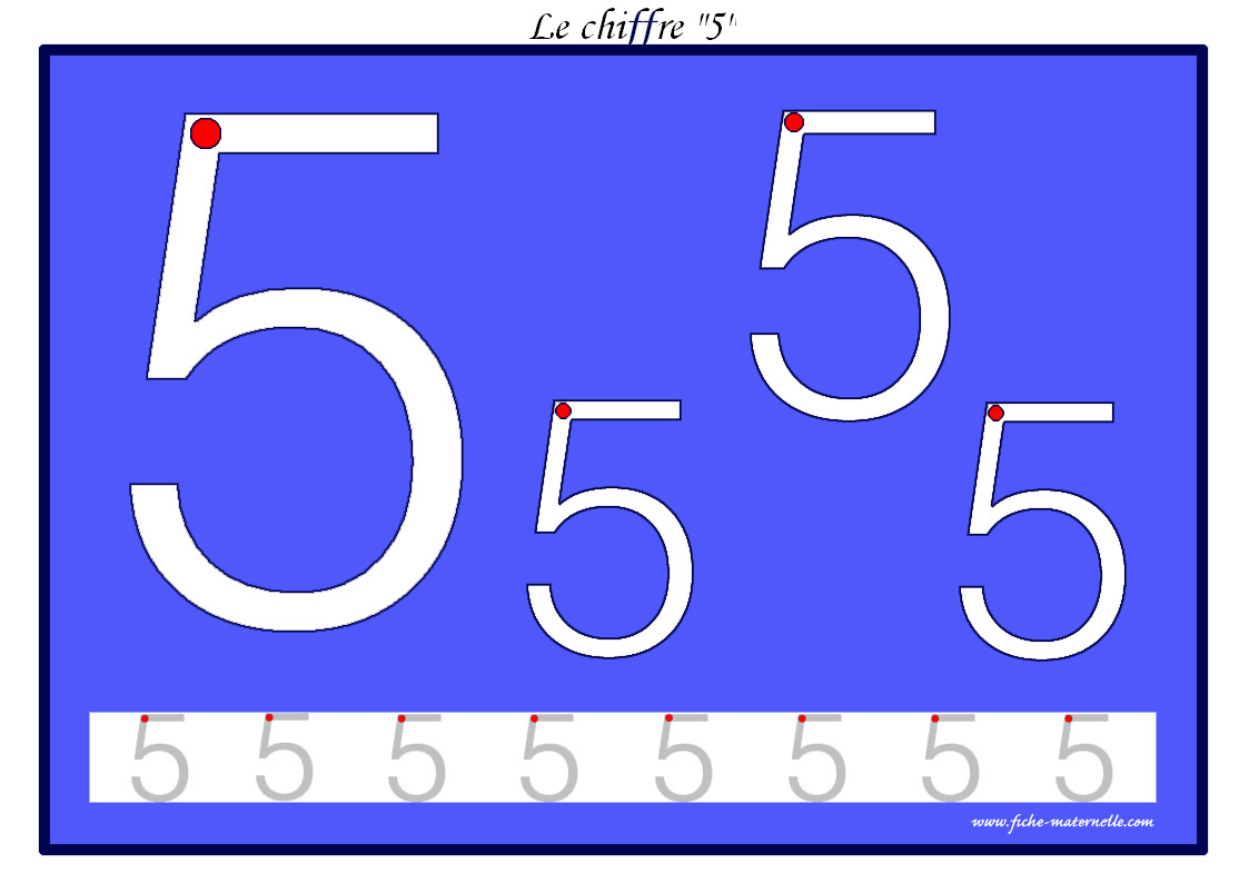 Piste graphique chiffre 5