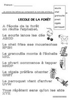 lire le nom des animaux