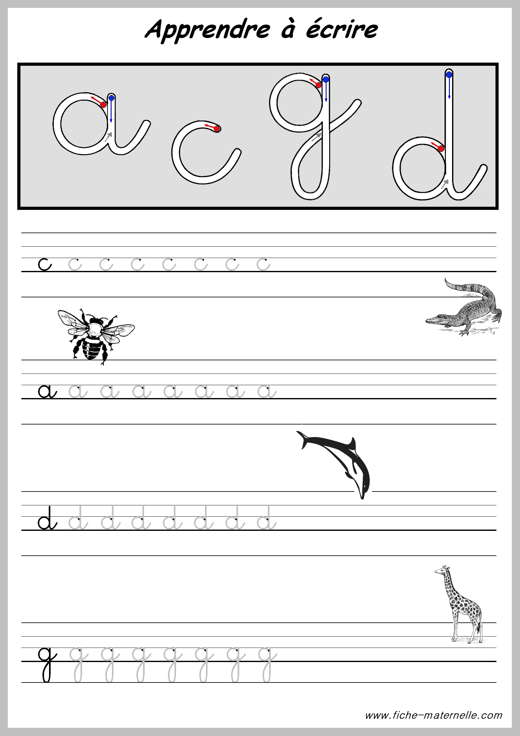 Exercices Pour APPRENDRE A ECRIRE Exercices Pour APPRENDRE A ECRIRE