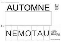 Composer le mot automne en criture capitale