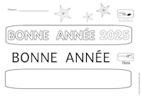 Colorier et crire bonne anne 2025