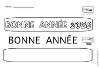 Colorier et �crire bonne ann�e 2026