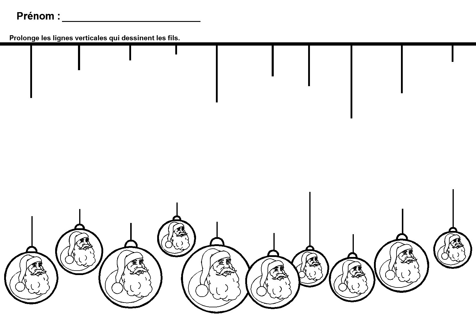 Dessiner les attaches des boules de Nol