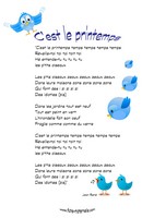 Chanson sur le printemps