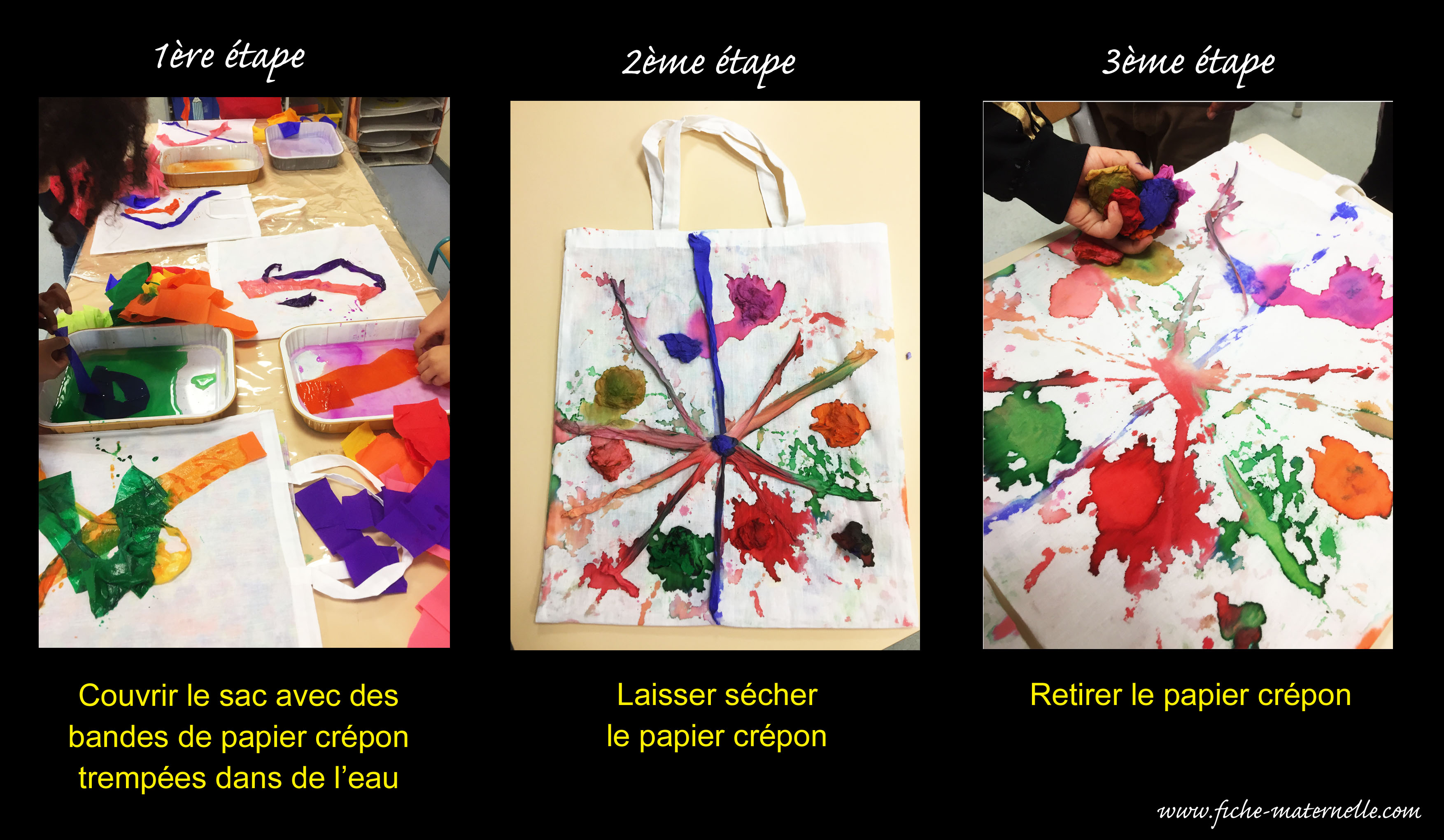 Cabas  dcorer avec du papier crpon