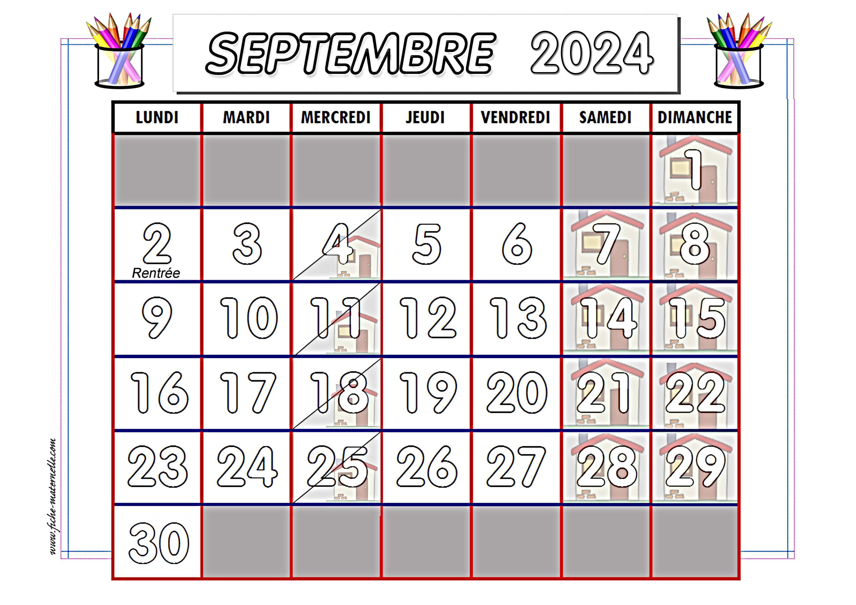 Calendrier Mois D Octobre 2021 Maternelle | Calendrier avent