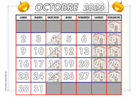 Calendrier mois de septembre