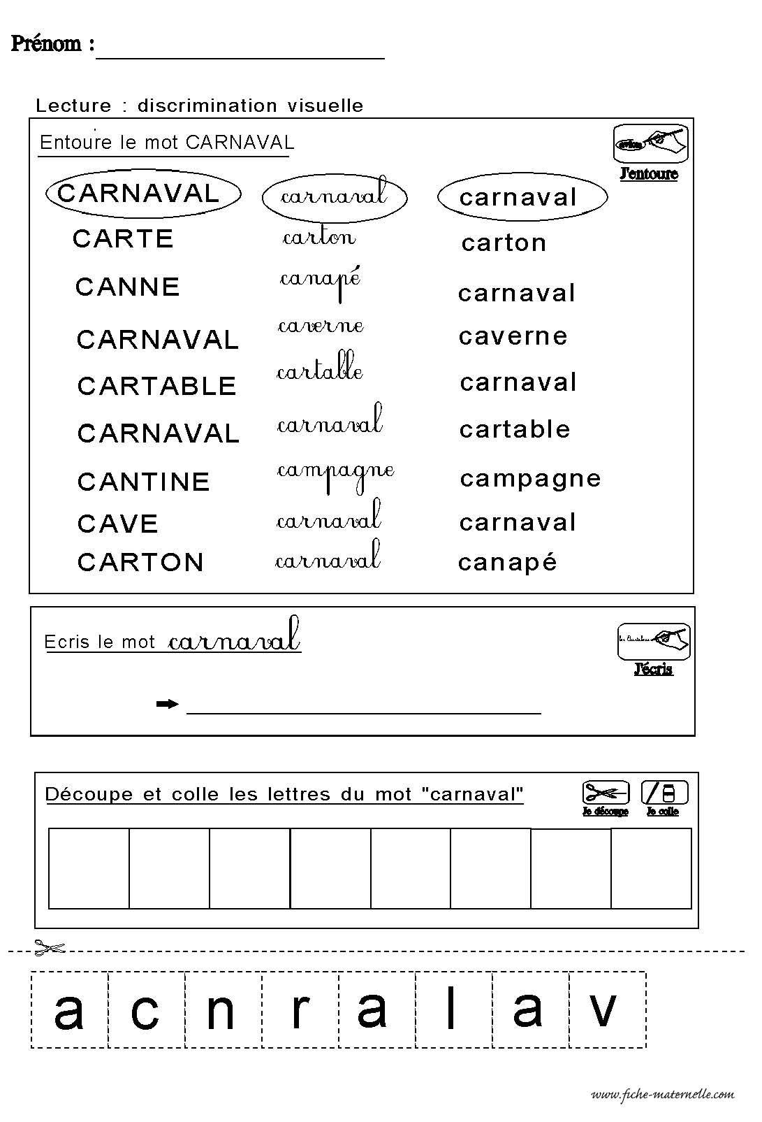 Fiche autour du mot CARNAVAL