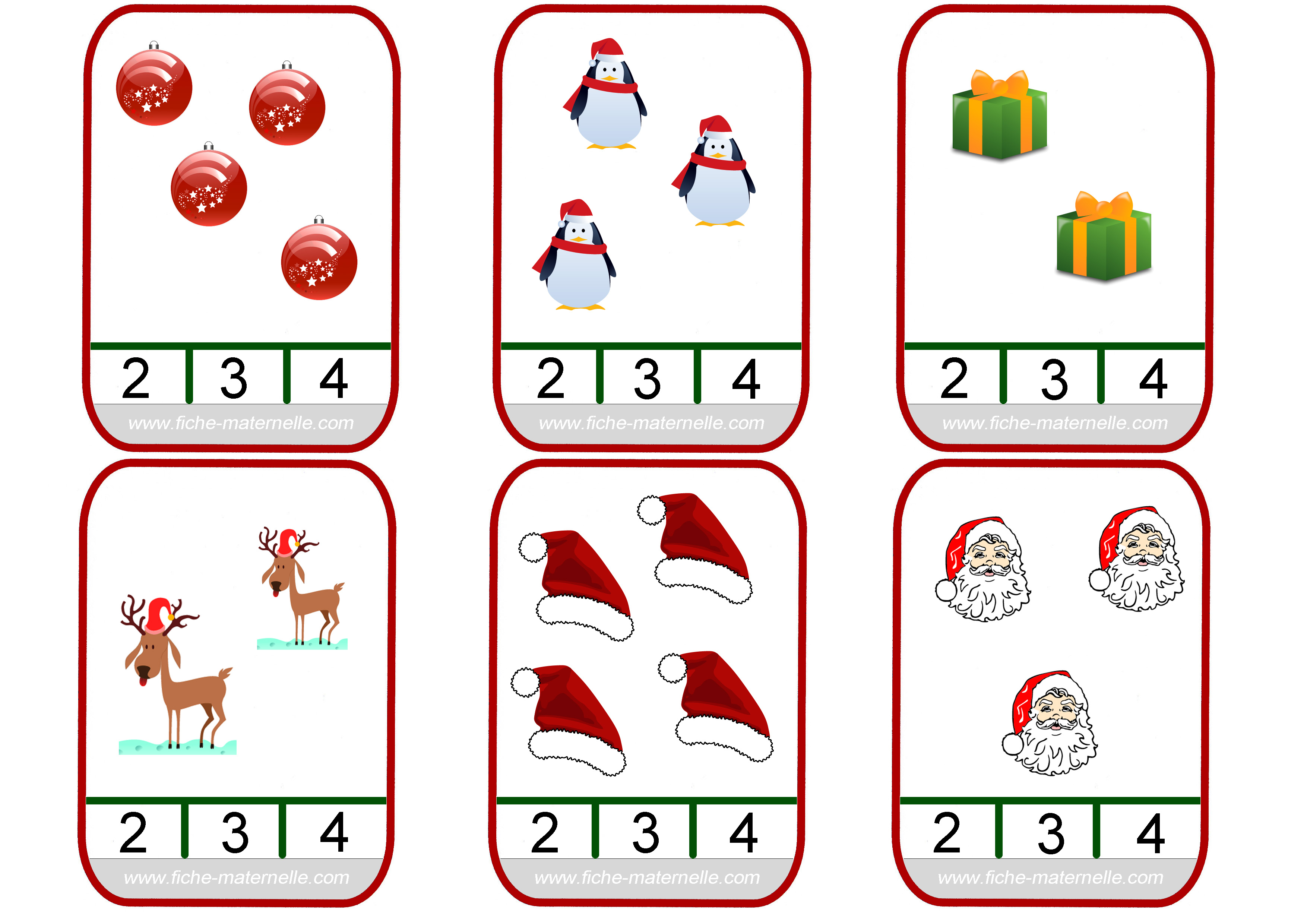 Mathematiques Sur Le Theme De Noel En Maternelle Et Cp