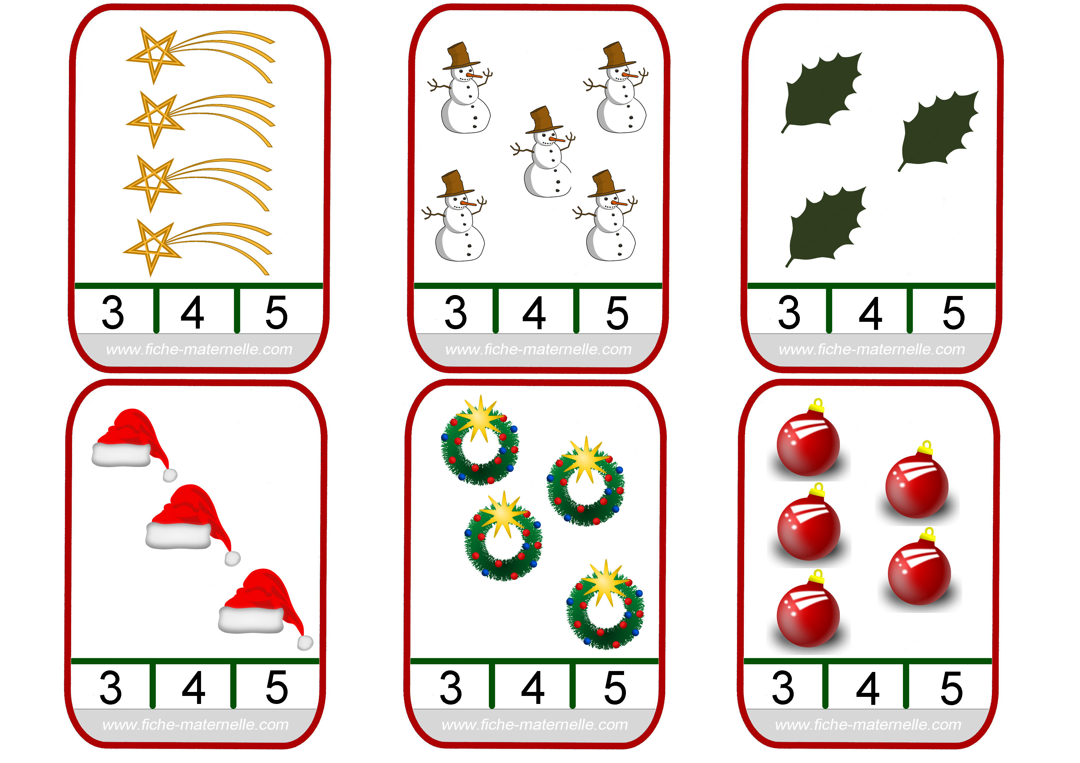 Mathematiques Sur Le Theme De Noel En Maternelle Et Cp