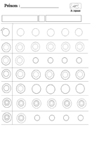 Fiche complexe pour grande section o je dessine des cercles entre deux lignes imbriqus les uns dans les autres