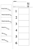 Placer les tiquettes dans l ordre chronologique des actions afin d crire le mot maracas