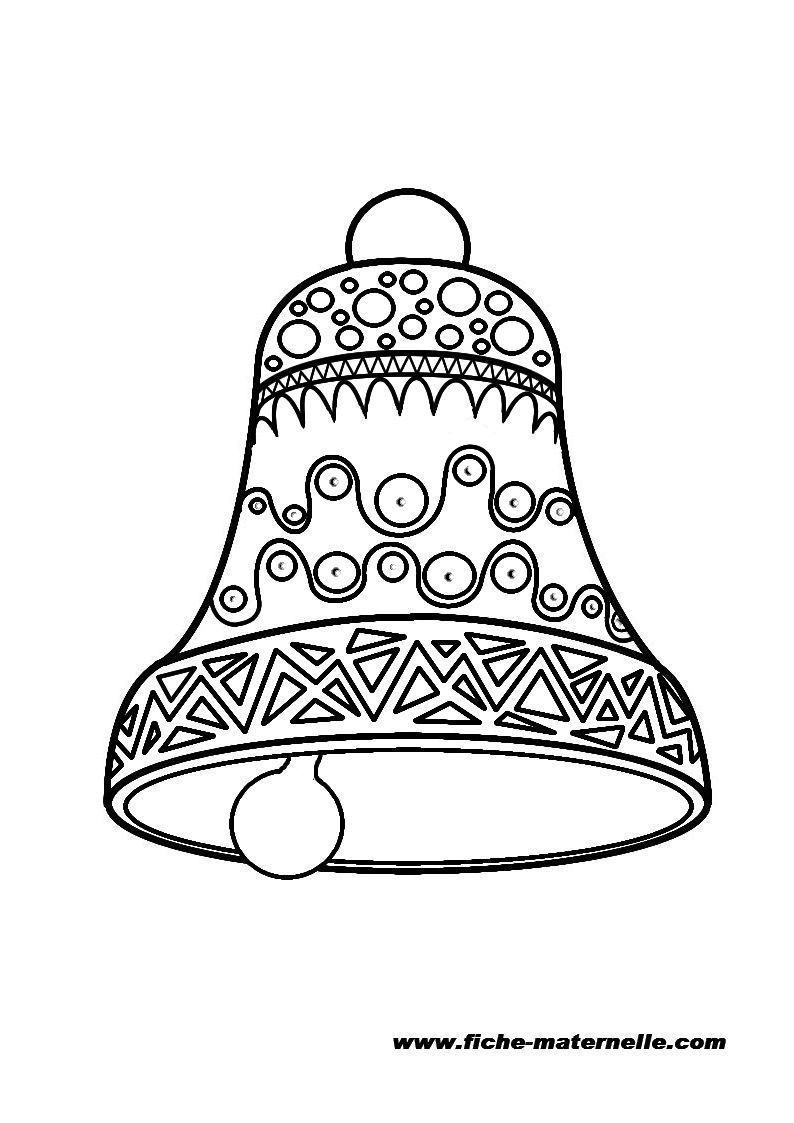 coloriage cloche de Pques