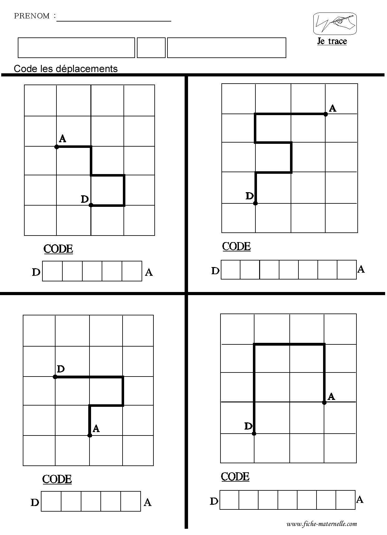 D placements Cod s Sur Une Grille En Maternelle D placements Cod s Sur Une Grille En Maternelle