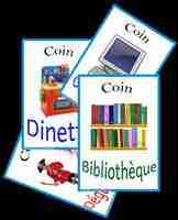 Etiquettes des coins de la classe