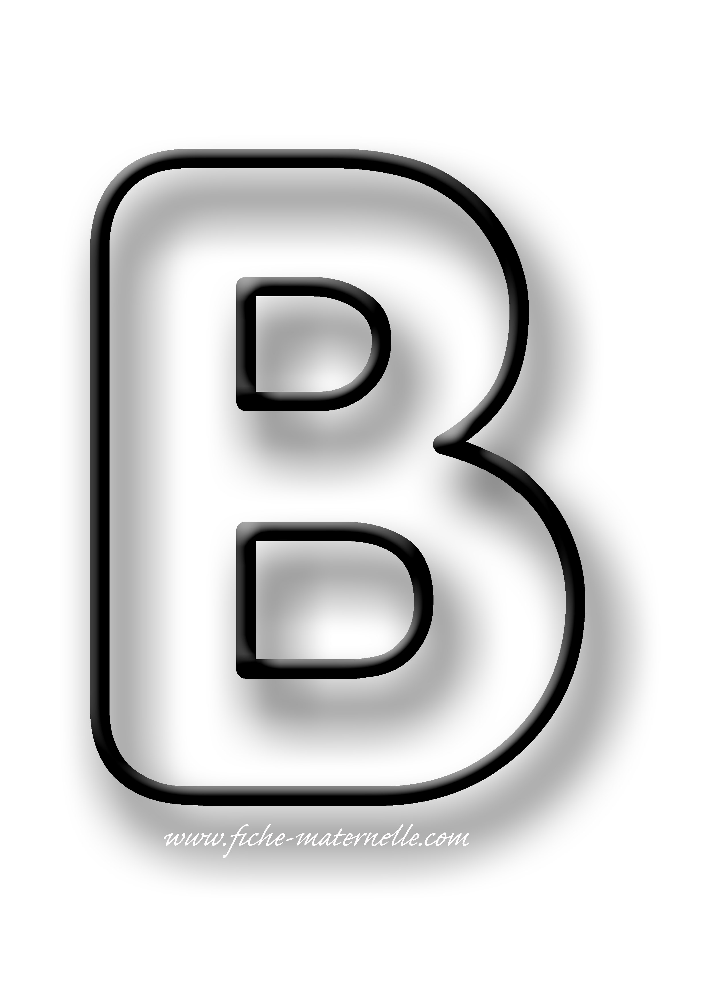 Coloriage de la lettre B