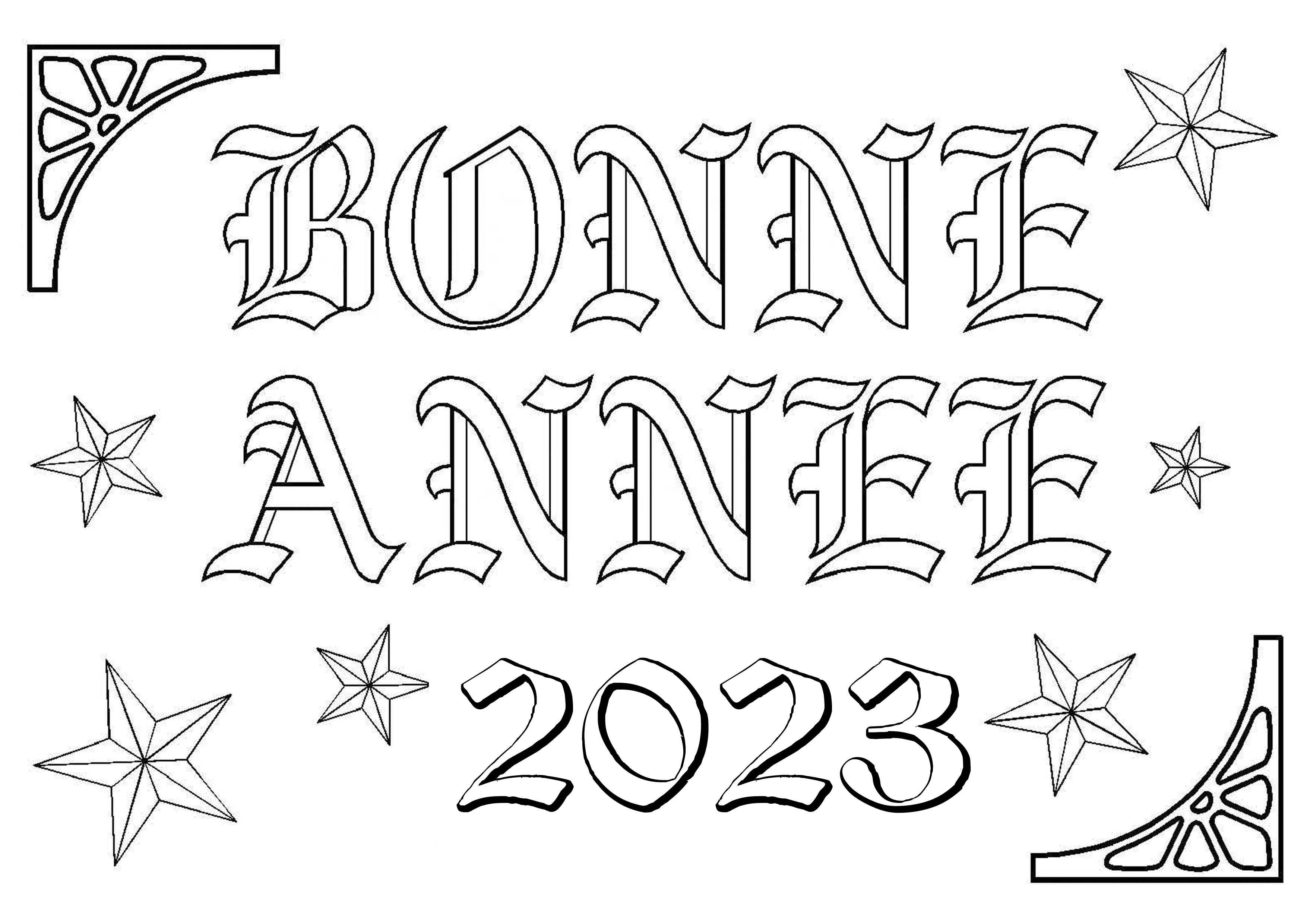 Coloriage Bonne Année Maternelle Coloriage sur le thème de la Nouvelle Année