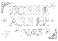 Colorier les mots bonne anne 2025