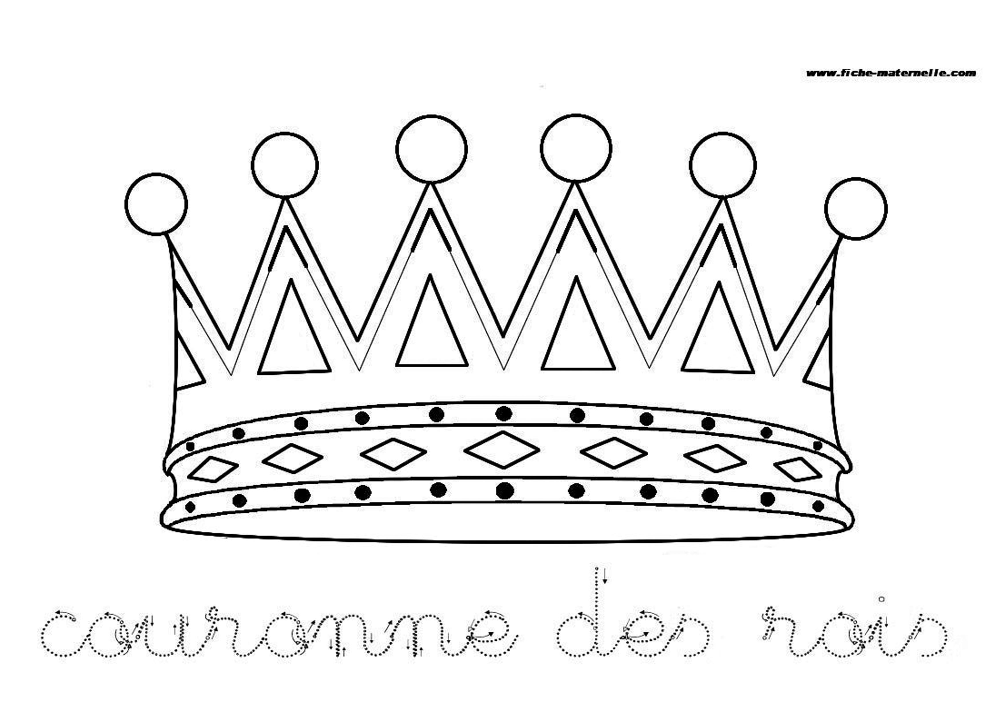 Graphisme et coloriage d une couronne