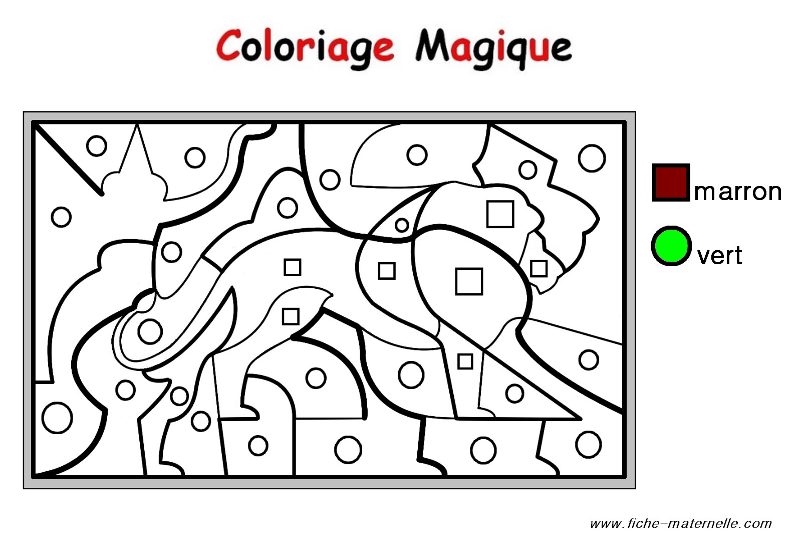 coloriage magique un lion