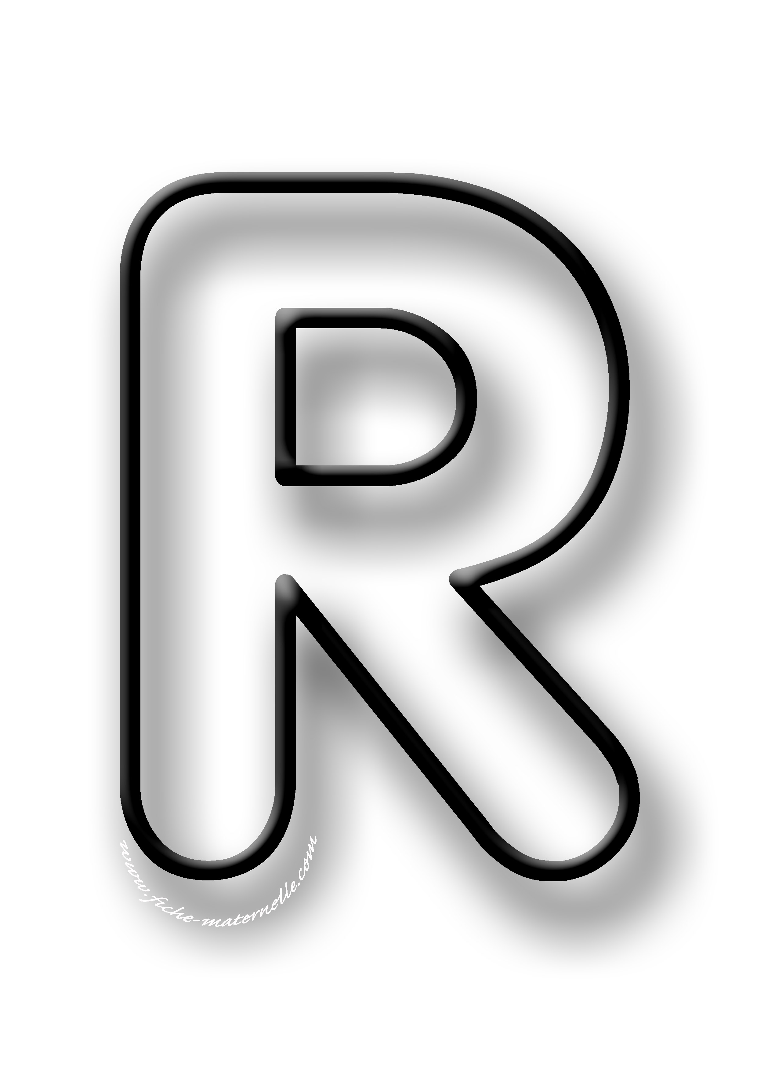 Coloriage de la lettre R
