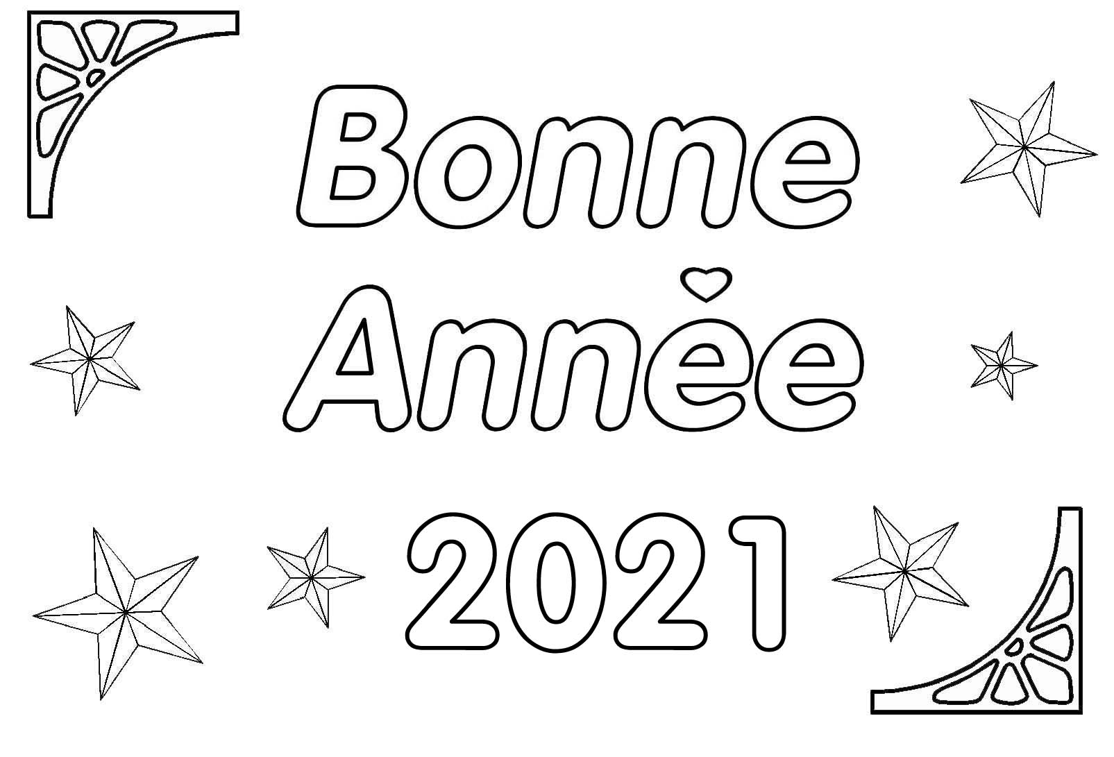 Coloriage sur le thème de la Nouvelle Année en maternelle