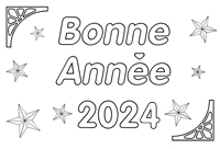 Colorier les mots bonne anne