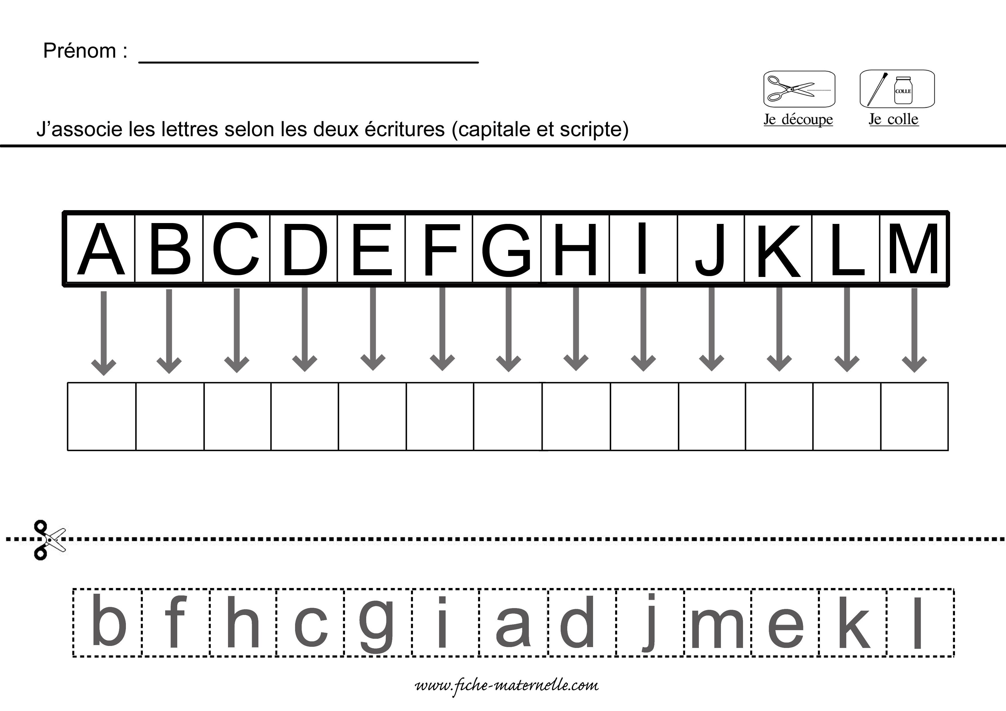 Comparer les lettres dans les diffrentes critures