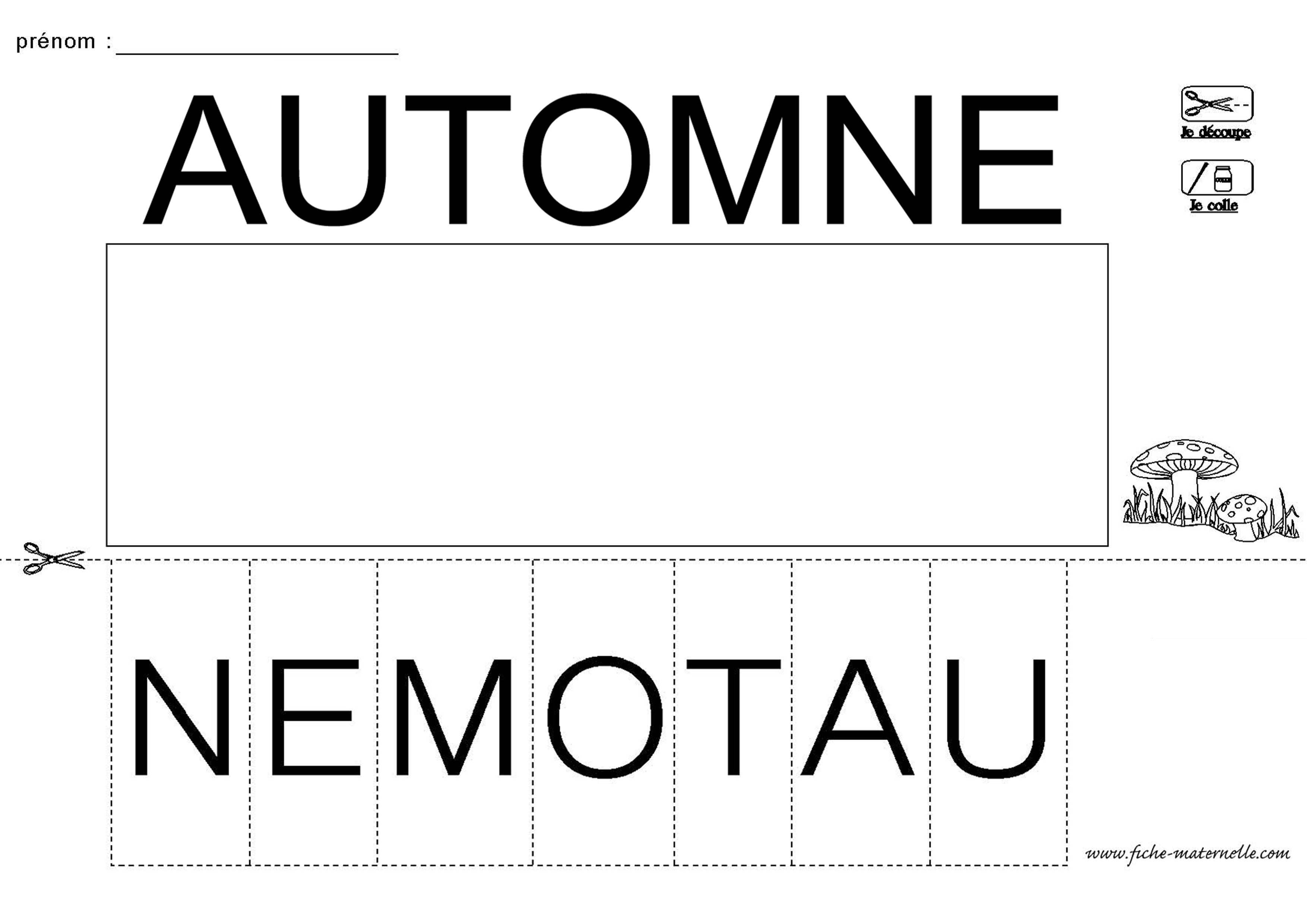 Composer le mot automne en criture capitale