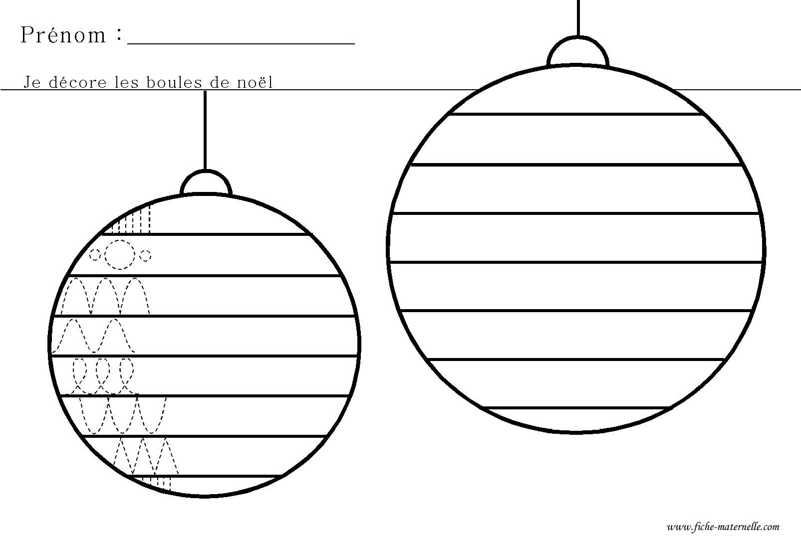 Graphisme boules de Nol