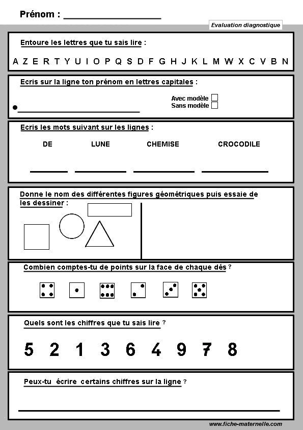 Evaluation diagnostique