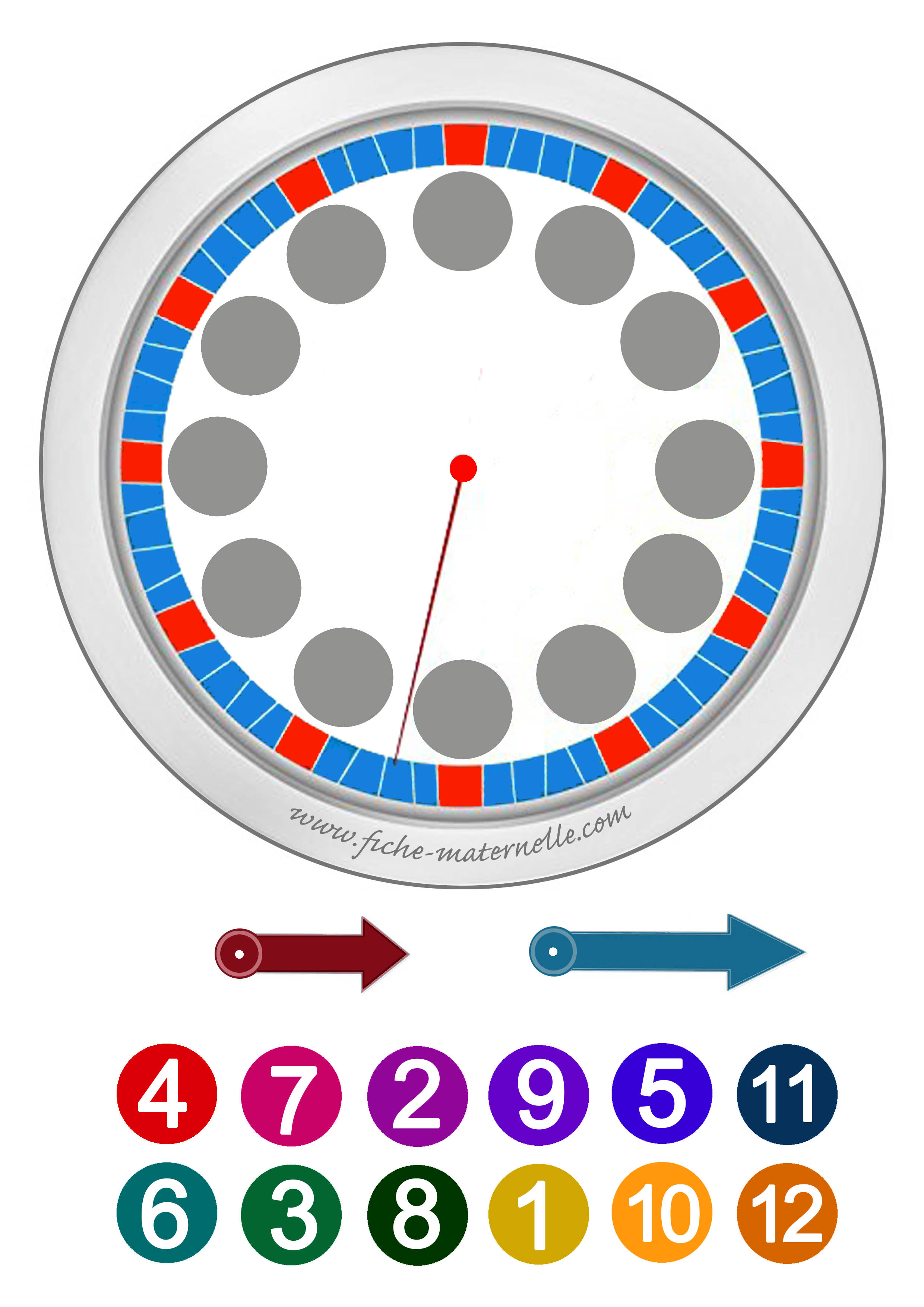 Jeu mathematique l horloge