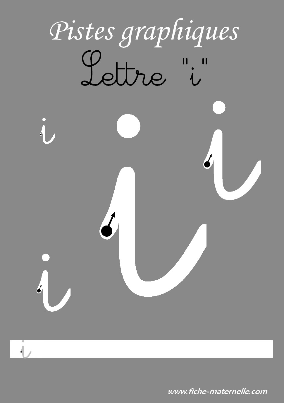 Pistes graphiques les lettres cursives la lettre i