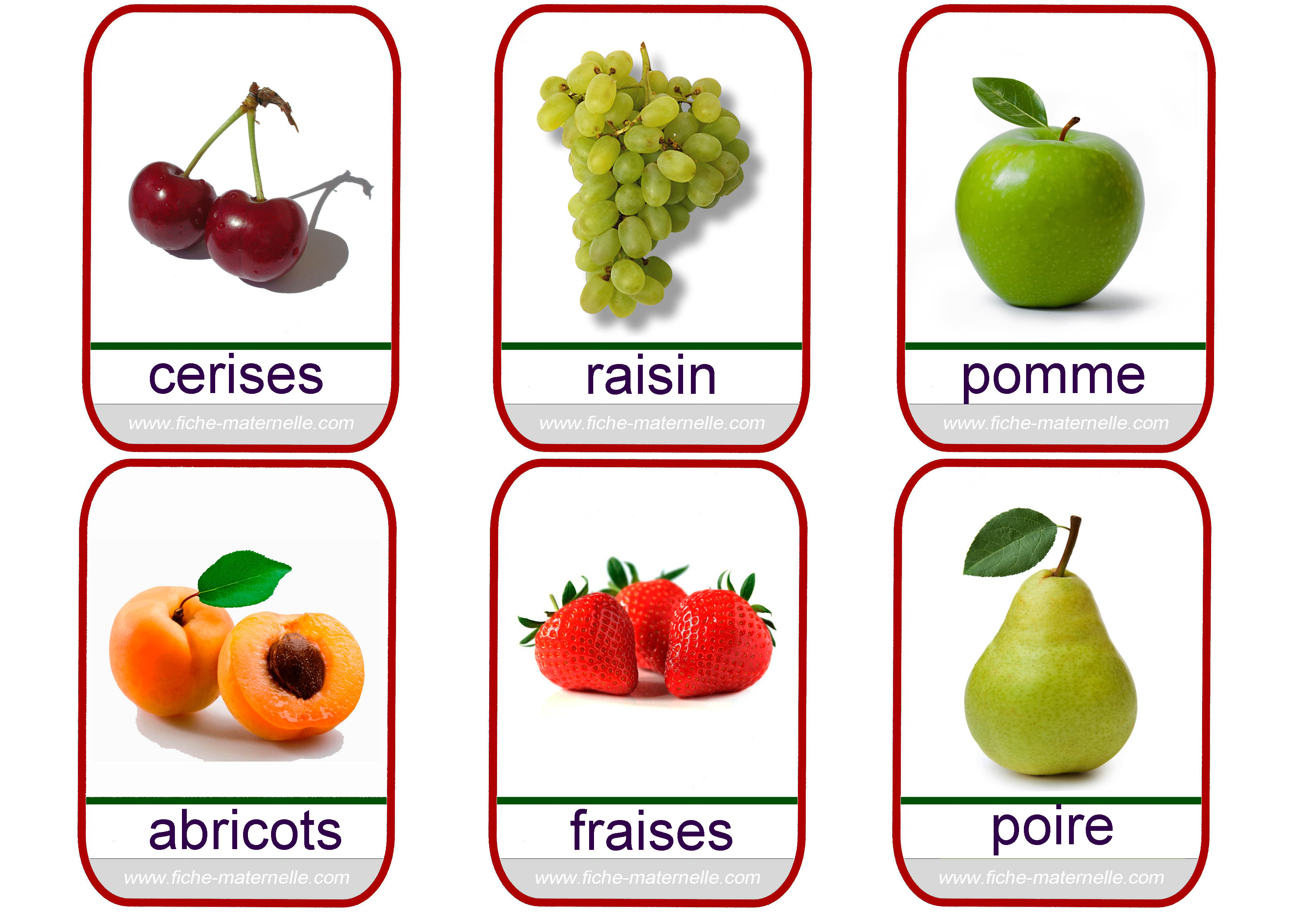 Imagier les fruits