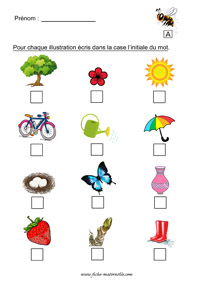 Trouver les initiales des mots illustrs