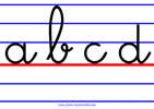 Affichage lettres cursives