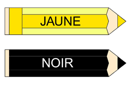 Les couleurs jaune et noire  afficher dans la classe