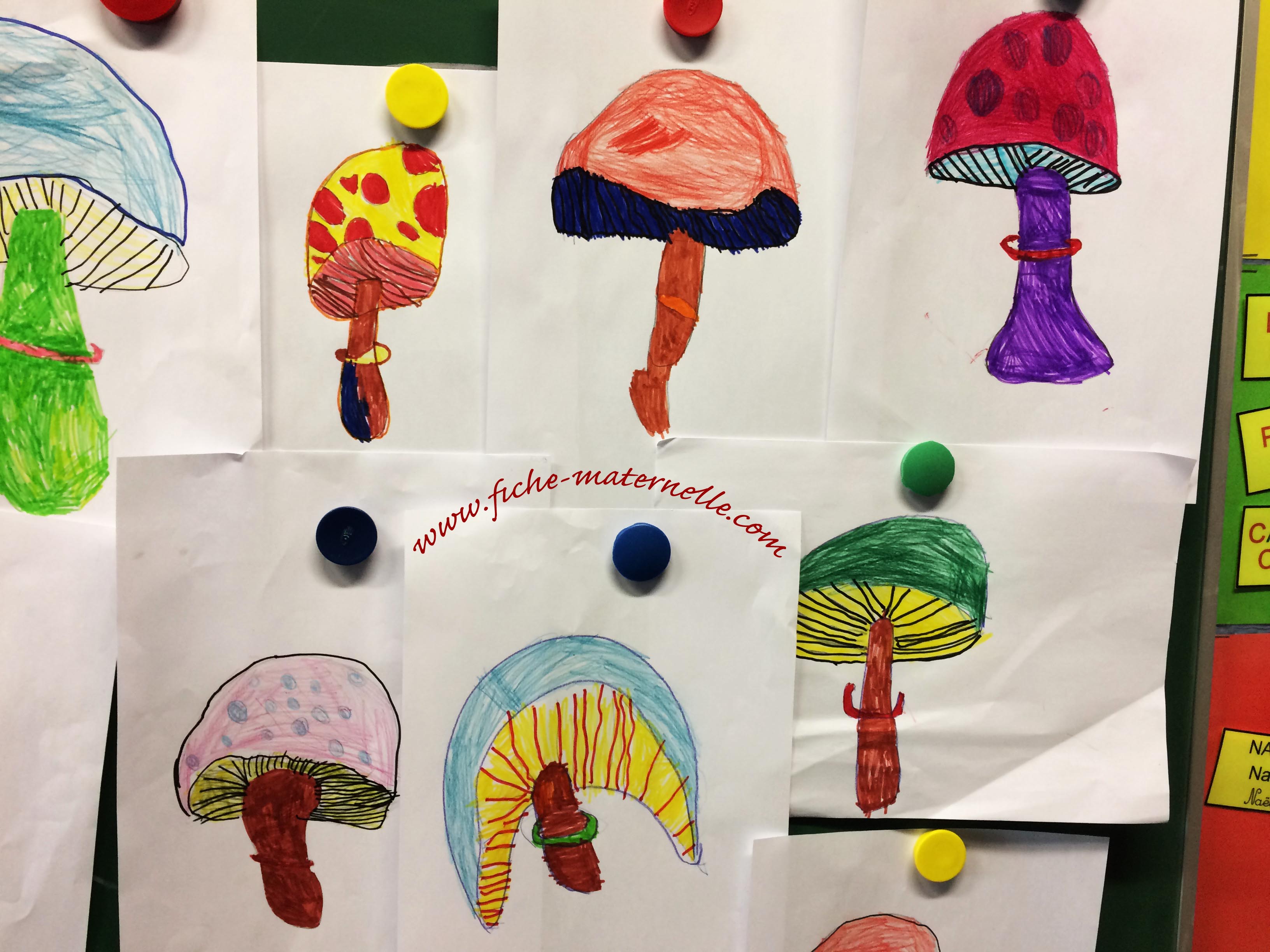 Dessiner un champignon en grande section de maternelle